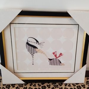 Framed and Matted Shoe Print